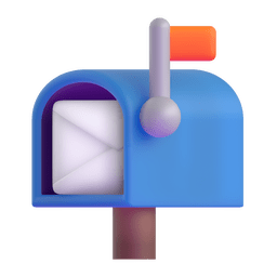 open mailbox with raised flag as rendered by Microsoft Teams
