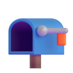 open mailbox with lowered flag as rendered by Microsoft Teams