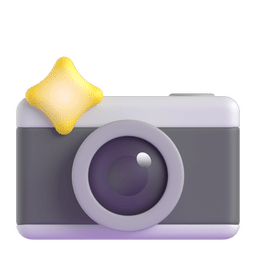 플래시를 터트리고 있는 카메라 as rendered by Microsoft Teams