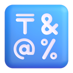 input symbols as rendered by Microsoft Teams