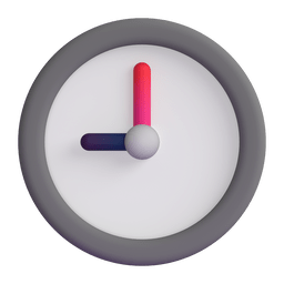 nine o’clock as rendered by Microsoft Teams
