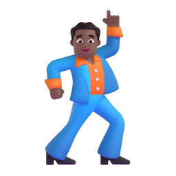 man dancing: medium-dark skin tone as rendered by Microsoft Teams