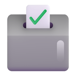 ballot box with ballot as rendered by Microsoft Teams