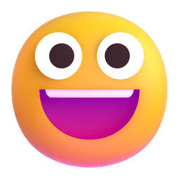 grinning face as rendered by Microsoft Teams