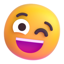 zwinkerndes Gesicht as rendered by Microsoft Teams