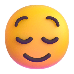 ほっとした顔 as rendered by Microsoft Teams
