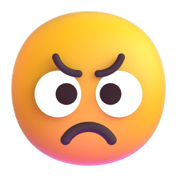 visage en colère as rendered by Microsoft Teams