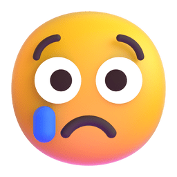weinendes Gesicht as rendered by Microsoft Teams