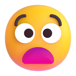 anguished face as rendered by Microsoft Teams