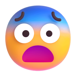 faccina impaurita as rendered by Microsoft Teams