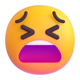 Tired Face as drawn by Microsoft Teams in 15.1