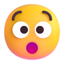 faccina sorpresa as rendered by Microsoft Teams