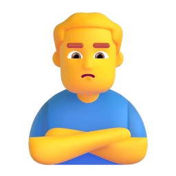 man pouting as rendered by Microsoft Teams