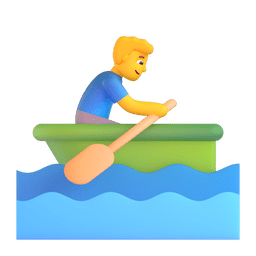 man rowing boat as rendered by Microsoft Teams