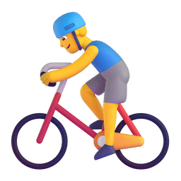 man biking as rendered by Microsoft Teams