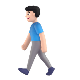 man walking: light skin tone as rendered by Microsoft Teams