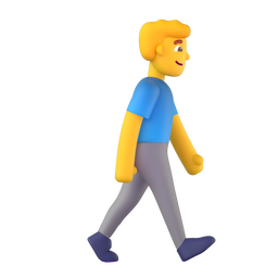 man walking: facing right as rendered by Microsoft Teams