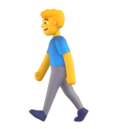 man walking as rendered by Microsoft Teams