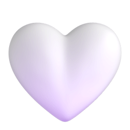 white heart as rendered by Microsoft Teams