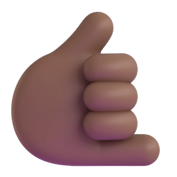 call me hand: medium-dark skin tone as rendered by Microsoft Teams