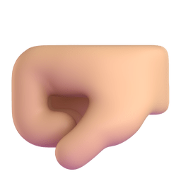 left-facing fist: medium-light skin tone as rendered by Microsoft Teams