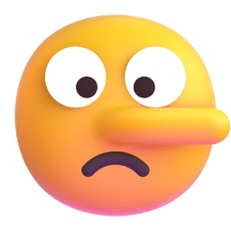 거짓말하는 얼굴 as rendered by Microsoft Teams