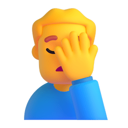 man facepalming as rendered by Microsoft Teams