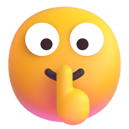 rosto fazendo sinal de silêncio as rendered by Microsoft Teams