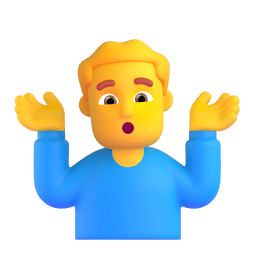 man shrugging as rendered by Microsoft Teams