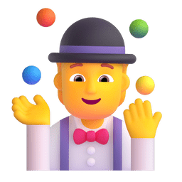 person juggling as rendered by Microsoft Teams