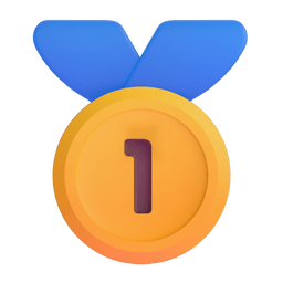 1st place medal as rendered by Microsoft Teams