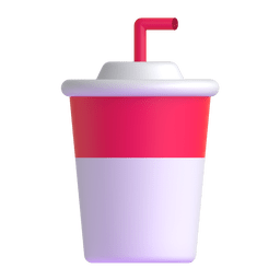 cup with straw as rendered by Microsoft Teams