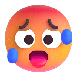 faccina accaldata as rendered by Microsoft Teams