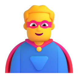 man superhero as rendered by Microsoft Teams