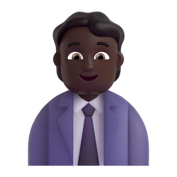 office worker: dark skin tone as rendered by Microsoft Teams