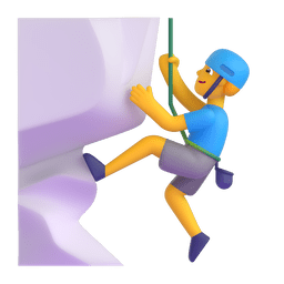 man climbing as rendered by Microsoft Teams