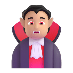 vampire: medium-light skin tone as rendered by Microsoft Teams