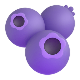 blueberries as rendered by Microsoft Teams