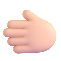leftwards hand: light skin tone as rendered by Microsoft Teams