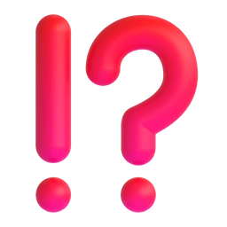 exclamation question mark as rendered by Microsoft Teams