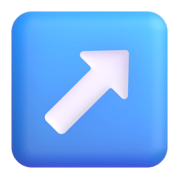 freccia rivolta verso destra che punta in alto as rendered by Microsoft Teams