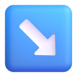 Pfeil nach rechts unten as rendered by Microsoft Teams