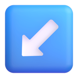 Pfeil nach links unten as rendered by Microsoft Teams