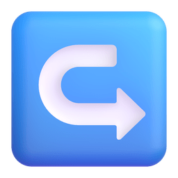 left arrow curving right as rendered by Microsoft Teams