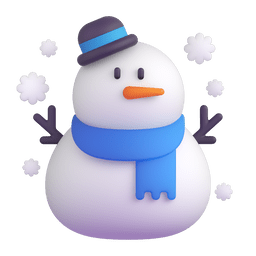 snowman as rendered by Microsoft Teams