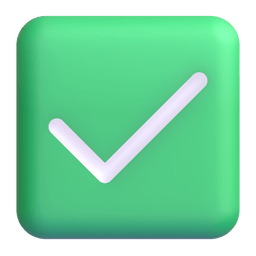 check mark button as rendered by Microsoft Teams
