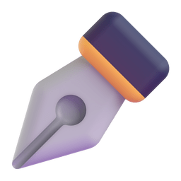 black nib as rendered by Microsoft Teams