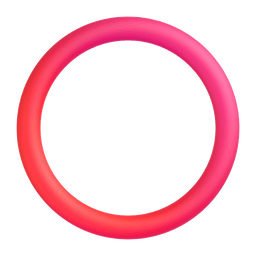 hollow red circle as rendered by Microsoft Teams