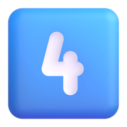 keycap: 4 as rendered by Microsoft Teams