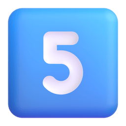 keycap: 5 as rendered by Microsoft Teams